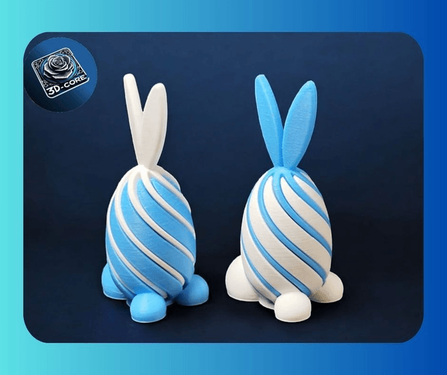 Œufs de Pâques lapin en spirale (lot de 2)