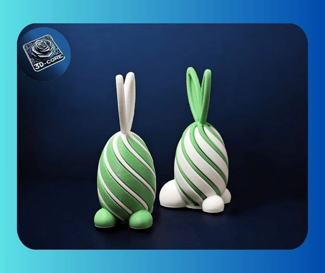 Œufs de Pâques lapin en spirale (lot de 2)