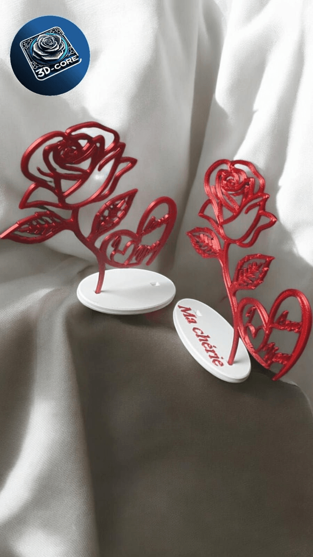 Rose & Cœur "I Love You" (x2)