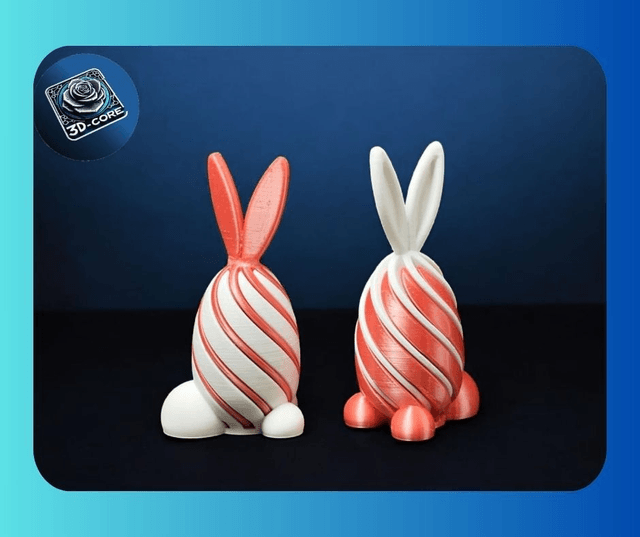 Œufs de Pâques lapin en spirale (lot de 2)