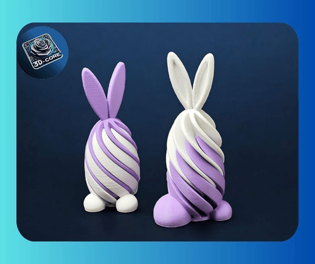 Œufs de Pâques lapin en spirale (lot de 2)